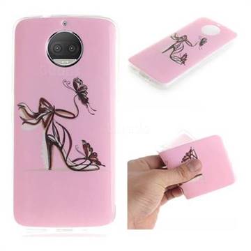 Butterfly High Heels IMD Soft TPU Cell Phone Back Cover for Motorola Moto G5S Plus