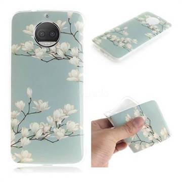Magnolia Flower IMD Soft TPU Cell Phone Back Cover for Motorola Moto G5S Plus