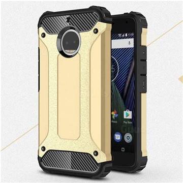 King Kong Armor Premium Shockproof Dual Layer Rugged Hard Cover for Motorola Moto G5S Plus - Champagne Gold