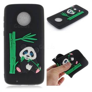 Panda Eating Bamboo Soft 3D Silicone Case for Motorola Moto G6 - Black