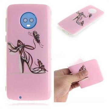 Butterfly High Heels IMD Soft TPU Cell Phone Back Cover for Motorola Moto G6