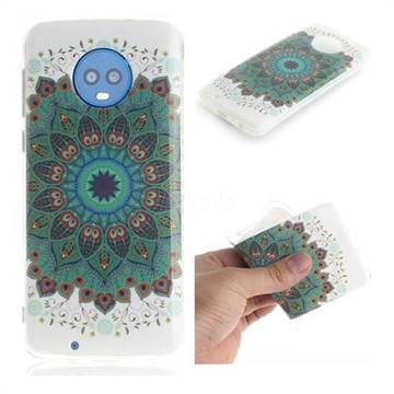 Peacock Mandala IMD Soft TPU Cell Phone Back Cover for Motorola Moto G6