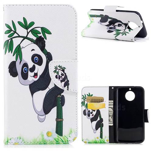 Bamboo Panda Leather Wallet Case for Motorola Moto G6