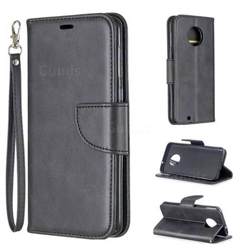 Classic Sheepskin PU Leather Phone Wallet Case for Motorola Moto G6 - Black