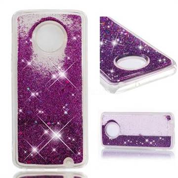 Dynamic Liquid Glitter Quicksand Sequins TPU Phone Case for Motorola Moto G6 Plus G6Plus - Purple