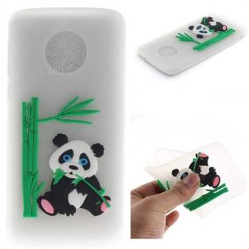 Panda Eating Bamboo Soft 3D Silicone Case for Motorola Moto G6 Plus G6Plus - Translucent