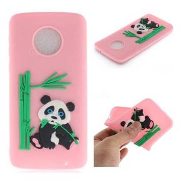 Panda Eating Bamboo Soft 3D Silicone Case for Motorola Moto G6 Plus G6Plus - Pink