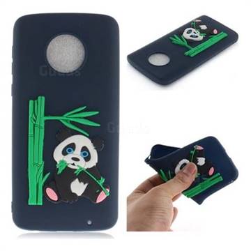 Panda Eating Bamboo Soft 3D Silicone Case for Motorola Moto G6 Plus G6Plus - Dark Blue