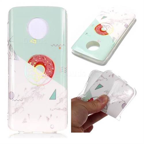 Donuts Marble Pattern Bright Color Laser Soft TPU Case for Motorola Moto G6 Plus G6Plus