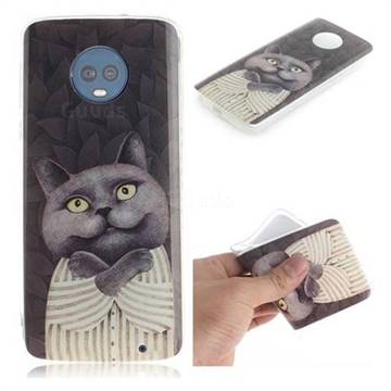 Cat Embrace IMD Soft TPU Cell Phone Back Cover for Motorola Moto G6 Plus G6Plus