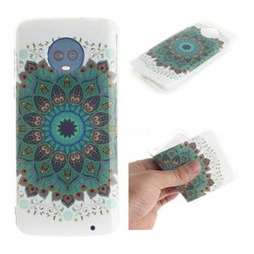 Peacock Mandala IMD Soft TPU Cell Phone Back Cover for Motorola Moto G6 Plus G6Plus