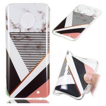 Pinstripe Soft TPU Marble Pattern Phone Case for Motorola Moto G6 Plus G6Plus