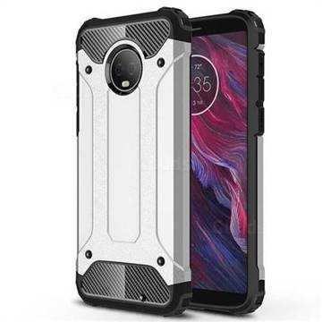 King Kong Armor Premium Shockproof Dual Layer Rugged Hard Cover for Motorola Moto G6 Plus G6Plus - Technology Silver