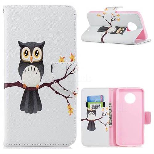 Owl on Tree Leather Wallet Case for Motorola Moto G6 Plus G6Plus