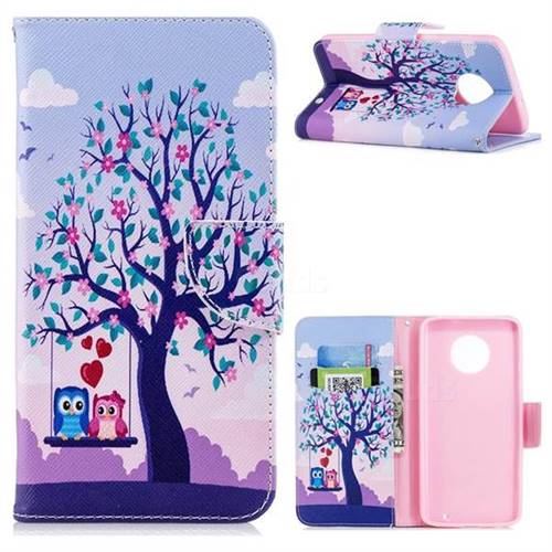 Tree and Owls Leather Wallet Case for Motorola Moto G6 Plus G6Plus