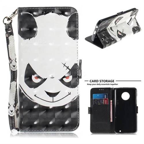 Angry Bear 3D Painted Leather Wallet Phone Case for Motorola Moto G6 Plus G6Plus