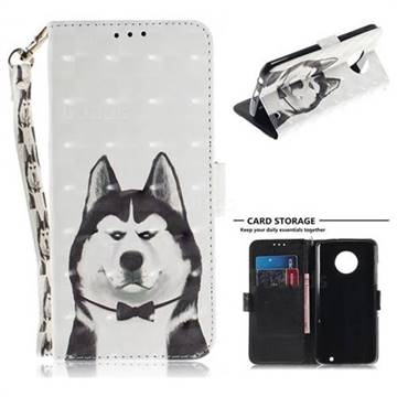 Husky Dog 3D Painted Leather Wallet Phone Case for Motorola Moto G6 Plus G6Plus