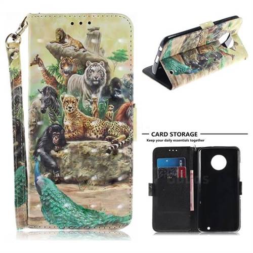 Beast Zoo 3D Painted Leather Wallet Phone Case for Motorola Moto G6 Plus G6Plus