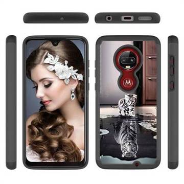 Cat and Tiger Shock Absorbing Hybrid Defender Rugged Phone Case Cover for Motorola Moto G7 / G7 Plus