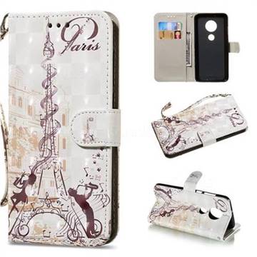 Tower Couple 3D Painted Leather Wallet Phone Case for Motorola Moto G7 / G7 Plus