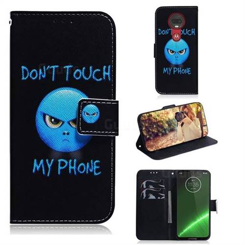 Not Touch My Phone PU Leather Wallet Case for Motorola Moto G7 / G7 Plus