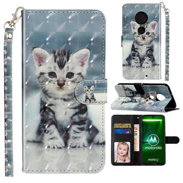 Kitten Cat 3D Leather Phone Holster Wallet Case for Motorola Moto G7 / G7 Plus
