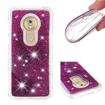 Dynamic Liquid Glitter Quicksand Sequins TPU Phone Case for Motorola Moto G7 Play - Purple