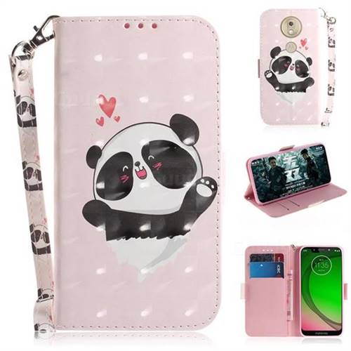 Heart Cat 3D Painted Leather Wallet Phone Case for Motorola Moto G7 Play
