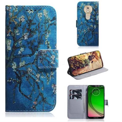 Apricot Tree PU Leather Wallet Case for Motorola Moto G7 Play