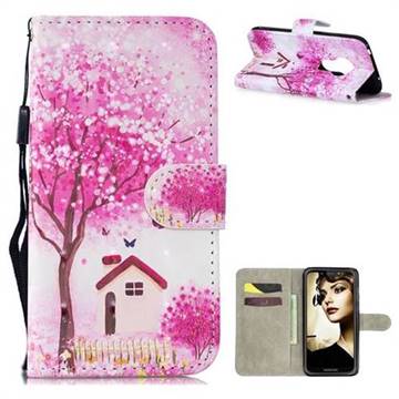 Tree House 3D Painted Leather Wallet Phone Case for Motorola Moto G7 Play