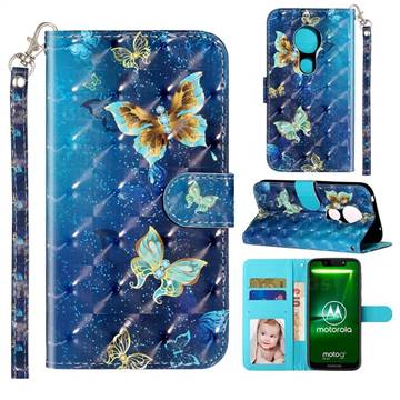 Rankine Butterfly 3D Leather Phone Holster Wallet Case for Motorola Moto G7 Play