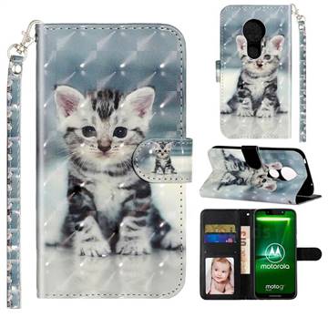Kitten Cat 3D Leather Phone Holster Wallet Case for Motorola Moto G7 Play