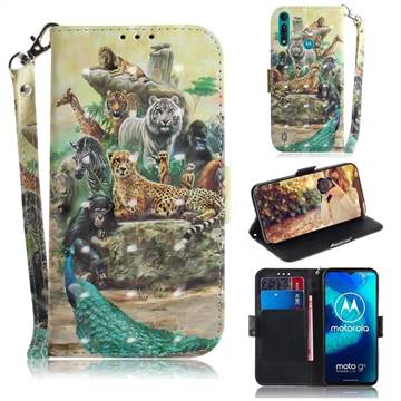 Beast Zoo 3D Painted Leather Wallet Phone Case for Motorola Moto G8 Power Lite