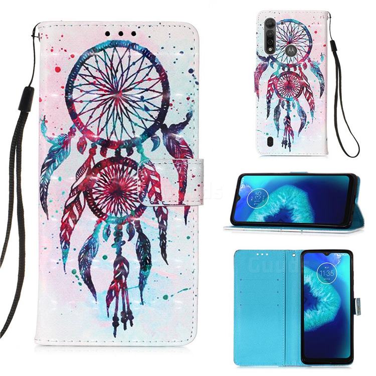 ColorDrops Wind Chimes 3D Painted Leather Wallet Case for Motorola Moto G8 Power Lite