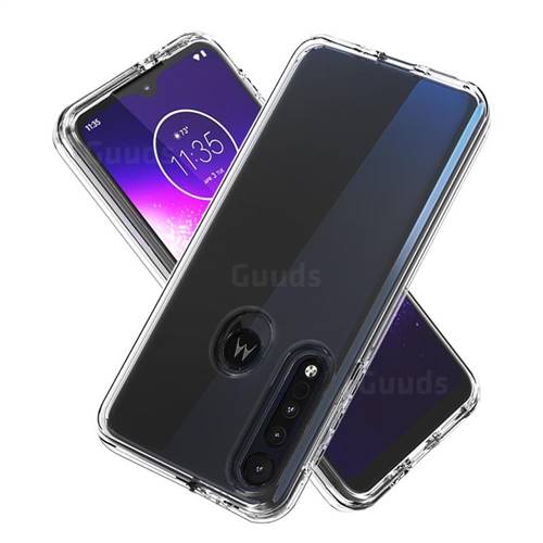 Transparent 2 in 1 Drop-proof Cell Phone Back Cover for Motorola Moto G8 Play