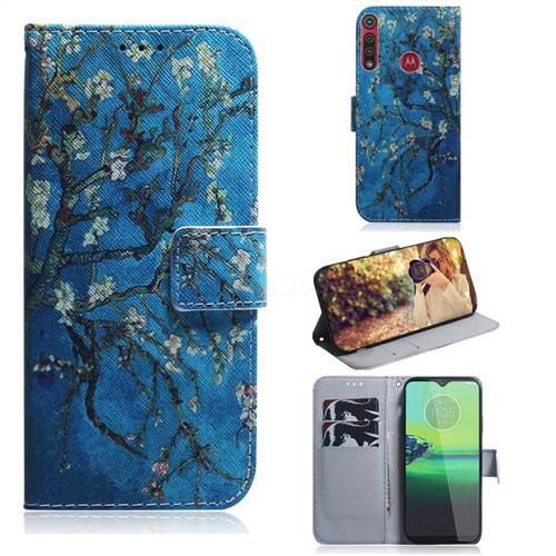 Apricot Tree PU Leather Wallet Case for Motorola Moto G8 Play