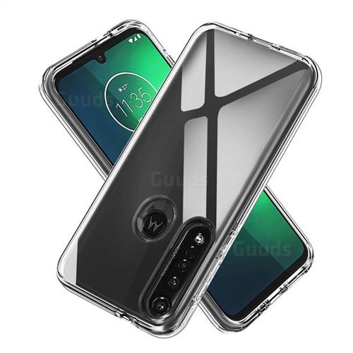 Transparent 2 in 1 Drop-proof Cell Phone Back Cover for Motorola Moto G8 Plus