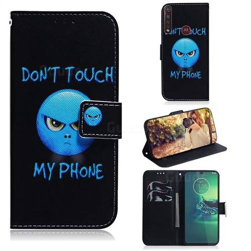 Not Touch My Phone PU Leather Wallet Case for Motorola Moto G8 Plus