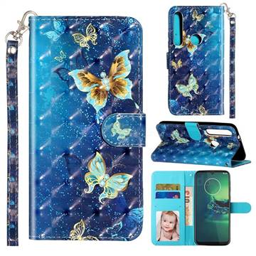 Rankine Butterfly 3D Leather Phone Holster Wallet Case for Motorola Moto G8 Plus