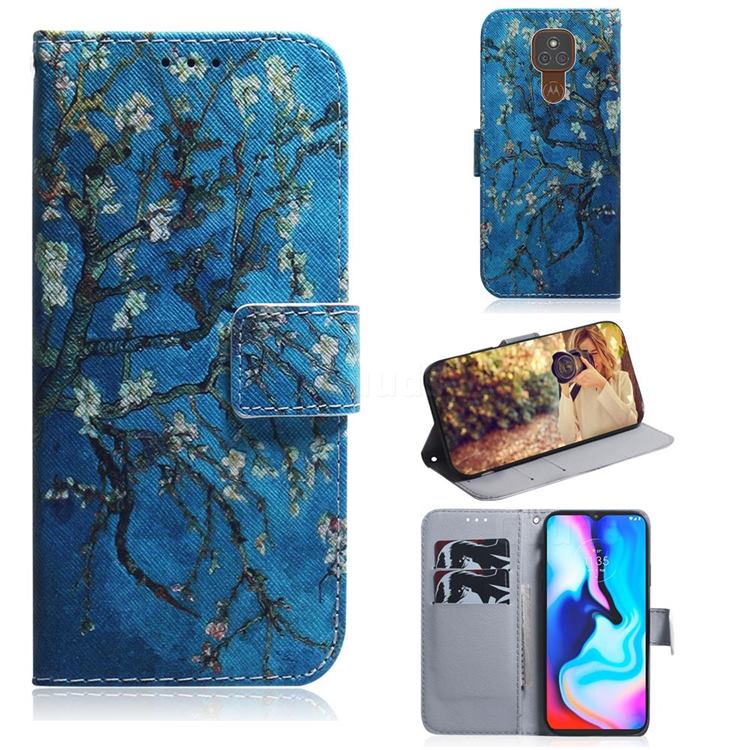 Apricot Tree PU Leather Wallet Case for Motorola Moto G9 Play