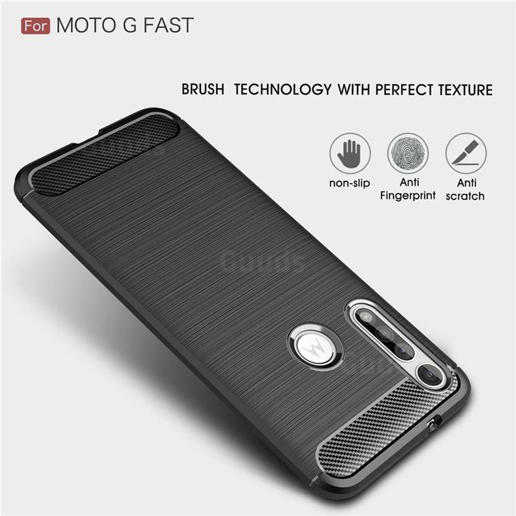 Luxury Carbon Fiber Brushed Wire Drawing Silicone TPU Back Cover