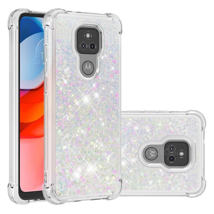 Dynamic Liquid Glitter Sand Quicksand Star TPU Case for Motorola Moto G Play(2021) - Pink
