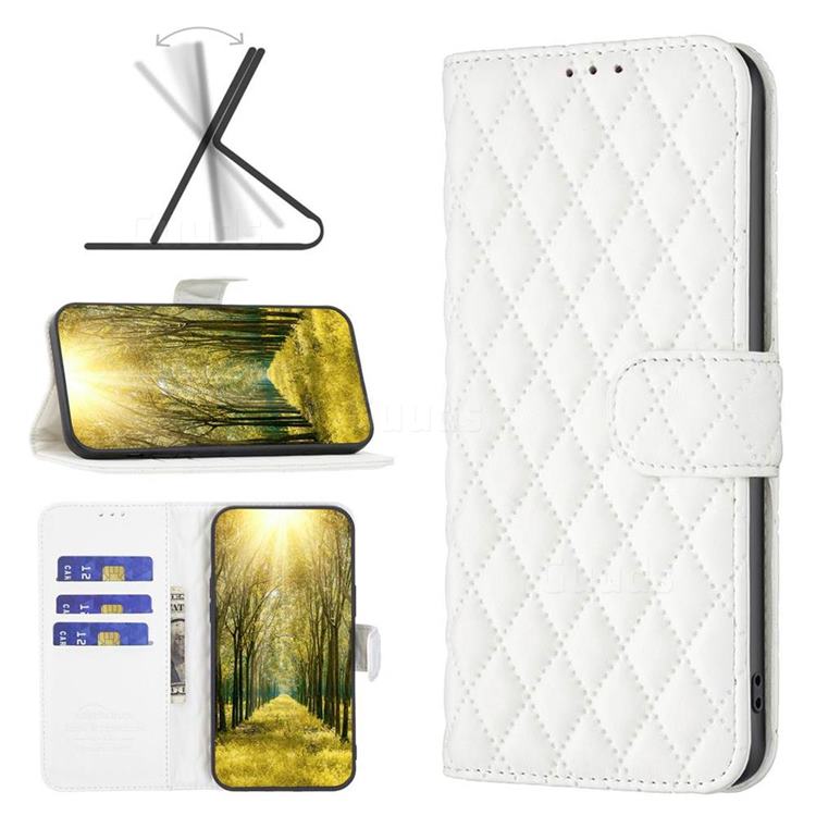Binfen Color BF-14 Fragrance Protective Wallet Flip Cover for Motorola Moto G Play(2023) - White