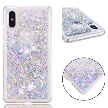 Dynamic Liquid Glitter Quicksand Sequins TPU Phone Case for Xiaomi Mi Mix 2S - Silver