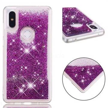 Dynamic Liquid Glitter Quicksand Sequins TPU Phone Case for Xiaomi Mi Mix 2S - Purple
