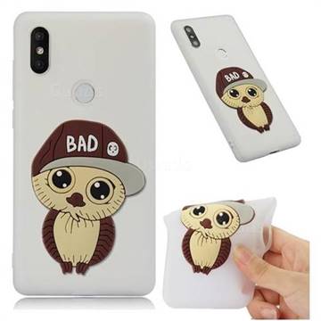 Bad Boy Owl Soft 3D Silicone Case for Xiaomi Mi Mix 2S - Translucent White