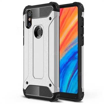 King Kong Armor Premium Shockproof Dual Layer Rugged Hard Cover for Xiaomi Mi Mix 2S - Technology Silver
