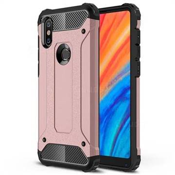 King Kong Armor Premium Shockproof Dual Layer Rugged Hard Cover for Xiaomi Mi Mix 2S - Rose Gold