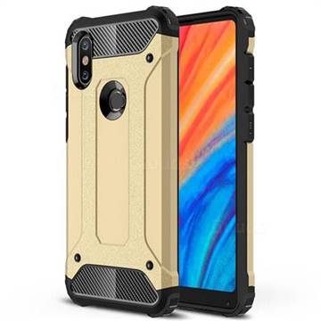 King Kong Armor Premium Shockproof Dual Layer Rugged Hard Cover for Xiaomi Mi Mix 2S - Champagne Gold