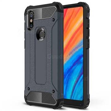 King Kong Armor Premium Shockproof Dual Layer Rugged Hard Cover for Xiaomi Mi Mix 2S - Navy